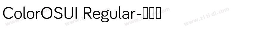 ColorOSUI Regular字体转换